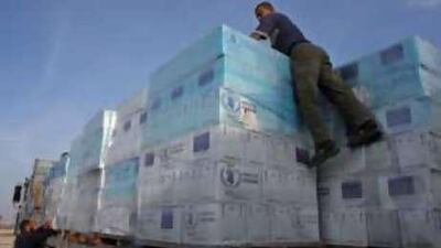 Humanitarian supplies bound for the Gaza Strip have again been blocked by Israel.
