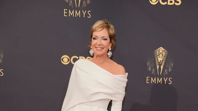 Allison Janney wears Azzi & Osta to the 73rd Primetime Emmy Awards. AP