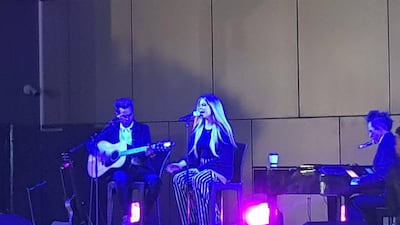 Avril Lavigne performing at the Special Olympics Health Athletes reception, held at Abu Dhabi’s Aloft Hotel on March 16, 2019. Picture by Saeed Saeed