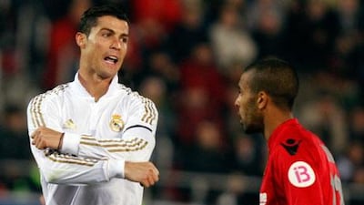 Cristiano Ronaldo scored the injury-time winner against Barcelona in the Copa del Rey final last year, which remains the Portuguese forward’s only victory over Pep Guardiola’s side in eight attempts. Enrique Calvo / Reuters