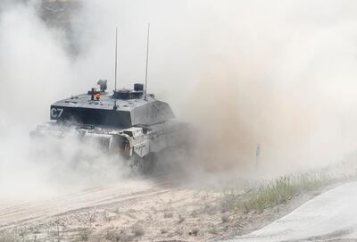 A British Army Challenger tank, part of the NATO enhanced Forward Presence battle group based in Estonia. Reuters