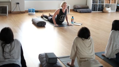 Kat Owens, who teaches yoga at YogaOne in Abu Dhabi, feels ‘the formative adolescent years are not really given the proper attention they deserve’. Delores Johnson / The National