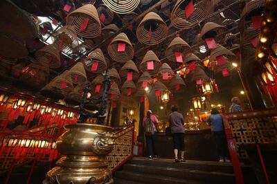 The Man Mo Taoist temple in the heart of the city. HKTB