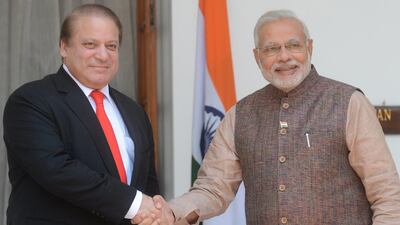 A reader says Pakistan’s prime minister, Nawaz Sharif, left, and the new Indian prime minister, Narendra Modi, have the ability to take bilateral relations to new heights, which will benefit the people of both countries. Raveendran / AFP