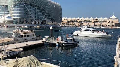 Yas Marina slowly fills with yachts ahead of the Abu Dhabi Grand Prix. Chris Whiteoak / The National