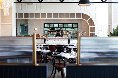 The original branch of the restaurant has a decidedly nautical theme. Razan Alzayani / The National