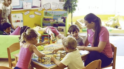 Children's Oasis Nursery assigns two qualified teachers and one or two assistants for each class
