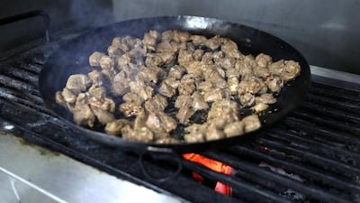 The making of Shaia, a lamb dish.