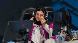 Saudi esports star Modhi Alkanhal during the Valorant Championship Final from the Saudi Yalla Ladies League between Team Falcons and Twisted Minds. Photo: Saudi Esports Federation