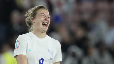 England's Ellen White celebrates. EPA