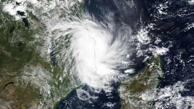 Cyclone Kenneth made landfall on Thursday. NASA/Reuters