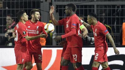 Liverpool take on Borussia Dortmund in the second leg of their Europa League quarter-final contest at Anfield on Thursday. Martin Meissner / AP Photo