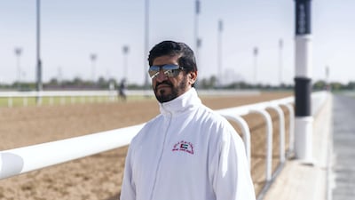Ali Rashid Al Raihe training at Al Meydan track