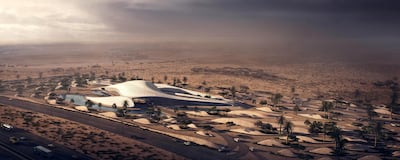 The site is literally in the desert in the middle of nowhere and by default, the landscape started provoking ideas.UAE. Render by MIR ©Zaha Hadid Architects