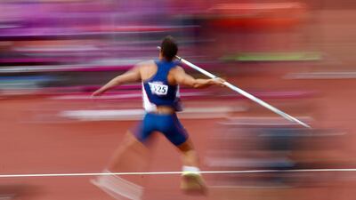 Czech Republic's Vitezslav Vesely competes in the men's javelin throw final. David Gray/Reuters