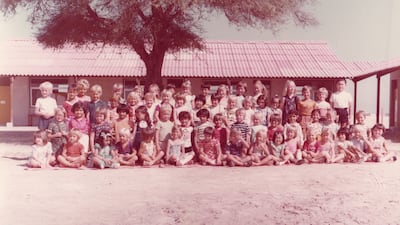Pupils at Sharjah English School in Dasman, Sharjah. It moved there in 1975. Photo: Sharjah English School
