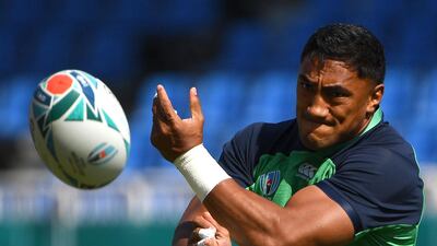 Ireland centre Bundee Aki . AFP