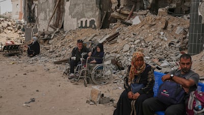 Kidney patients who require lifesaving dialysis sit amid the destruction caused by an Israeli raid after the dialysis unit at Al Shifa Hospital suspended services due to fuel shortages