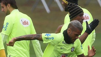 Brazil defender Dani Alves left so much space down Brazil’s right flank that it was dubbed “Dani Alves Avenue” by local media. Coach Luiz Felipe Scolari eventually lost patience and brought in Maicon to try and plug the gaping hole in the quarter-finals and semi-finals, but with no success. AFP PHOTO / VANDERLEI ALMEIDA