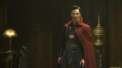 Benedict Cumberbatch and his American accent in a scene from Marvel’s Doctor Strange Jay Maidment / Disney / Marvel