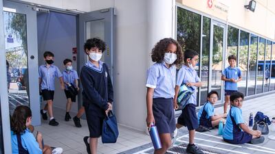 Not all pandemic restrictions have been dropped at British School Al Khubairat and some grades are still required to wear masks indoors.