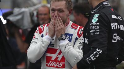 Kevin Magnussen of Haas smiles after the pre-qualification round prior to the Formula 1 Brazilian Grand Prix, in Sao Paulo, Brazil, 11 November 2022. The Formula 1 Grand Prix of Sao Paulo will be held on 13 November 2022. EPA / Sebastiao Moreira