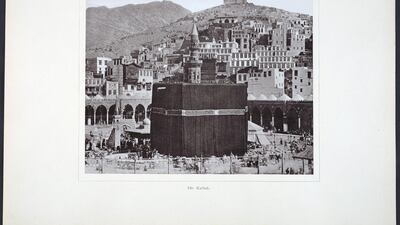 The Kaaba, Makkah, circa 1884-1888, taken by Muḥammad Ṣadiq Bey. Copyright Hisham Khatib