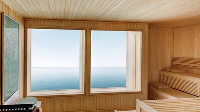 The steam room at the Talise Spa, complete with sea view. Courtesy Jumeirah Group