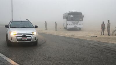 Abu Dhabi Police is to enforce lower speed limits during hazardous weather conditions from Sunday. Victor Besa / The National