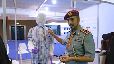 Police can find suspects in crowds by using unmanned drones fitted with cameras that have facial recognition capability, says Capt Mohammed Al Mazroui of Abu Dhabi Police. Jeffrey Biteng / The National