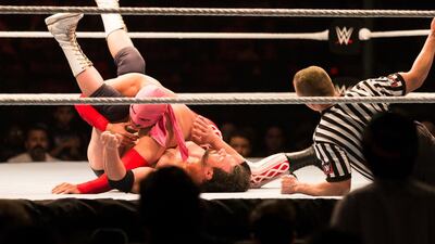 WWE live wrestling event at Dubai Tennis Stadium. Courtesy WWE