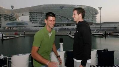 Novak Djokovic, left, and Andy Murray are evidently friends off court even though they are foes on it. Mike Young / The National