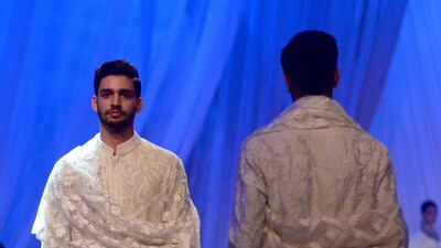 The collection presented outfits for men and women.