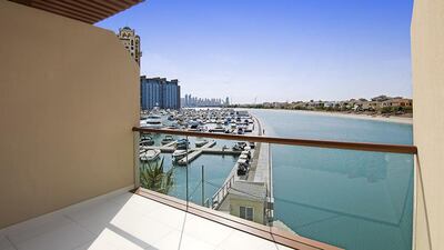 A studio on The Palm, Jumeirah, Dubai has hit the market for Dh80,000. Courtesy of Better Homes