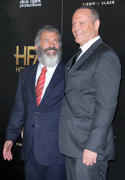 Mel Gibson and Vince Vaughn attend the 20th Annual Hollywood Film Awards, Arrivals, Los Angeles. Rex Features