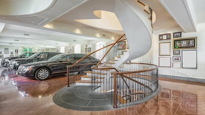 The garage has space for 12 cars