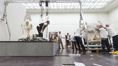 Guérin's sculpture, which can be seen at Louvre Abu Dhabi, is just part of the original composition commissioned by France's King Louis XIV. Christopher Pike / The National