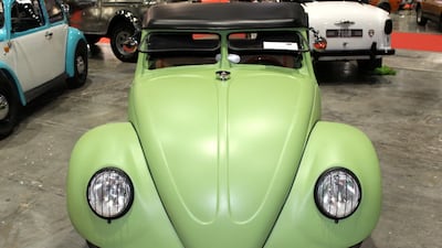 A customised vintage Volkswagen Beetle.
