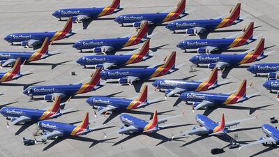 Grounded Southwest Airlines Boeing 737 MAX aircraft. On October 2 the US Federal Aviation Administration ordered inspections of older Boeing 737 NG aircraft for structural cracks after Boeing discovered the problem. There are a total of about 6,800 737 Next Generation jets in service around the world. AFP