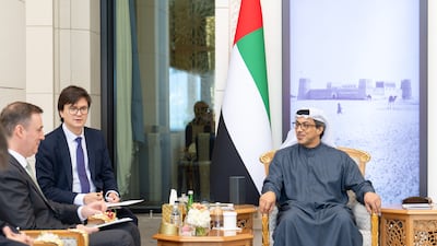 Sheikh Mansour bin Zayed, Vice President, Deputy Prime Minister and Chairman of the Presidential Court, and Dmitry Patrushev, Deputy Prime Minister of Russia, discussed mutual interests, in Abu Dhabi. Wam