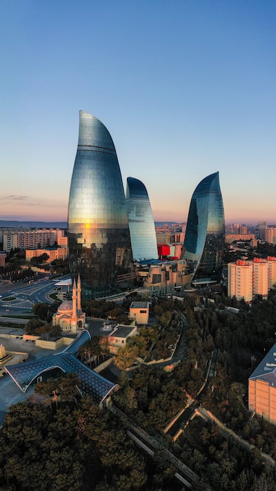 Baku's Flame Towers. Courtesy Lloyd Alozie