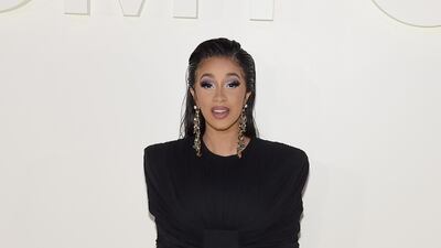 Cardi B in Tom Ford. Photo / AFP