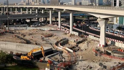 Projects under construction on the Oud Metha and Umm Hurair roads in Dubai.