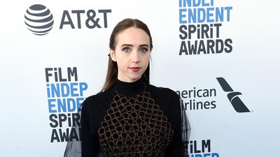 Zoe Kazan arrives at the 34th Film Independent Spirit Awards on Saturday, February 23, 2019. AP