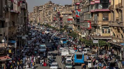 A busy street in Cairo, Egypt. AP Photo.