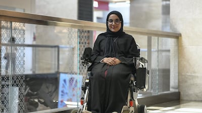 Abu Dhabi, United Arab Emirates - Fatma Al Jassim, teacher, student and advisor to the gorvernment at the launch of ÒBee The ChangeÓ Campaign, Nation Towers. Khushnum Bhandari for The National