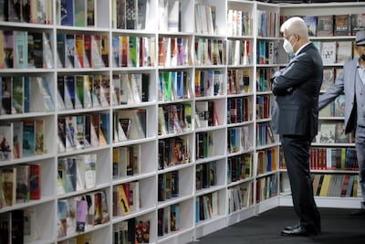 A visitor at the Iraq International Book Fair in Baghdad. EPA