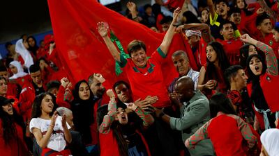 Ms Georgieva with children from schools in Al Haouz region hit by the September 8 earthquake. Reuters