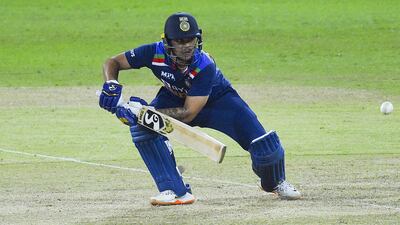 India's Ishan Kishan plays a shot during the first One Day International (ODI) cricket match between Sri Lanka and India at the R. Premadasa Stadium in Colombo on July 18, 2021. (Photo by Ishara S. KODIKARA / AFP)