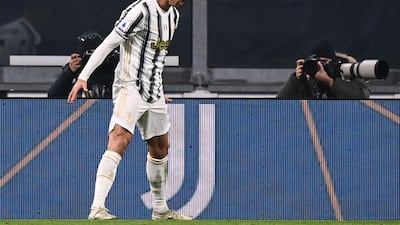 Ronaldo celebrates after scoring his second. AFP